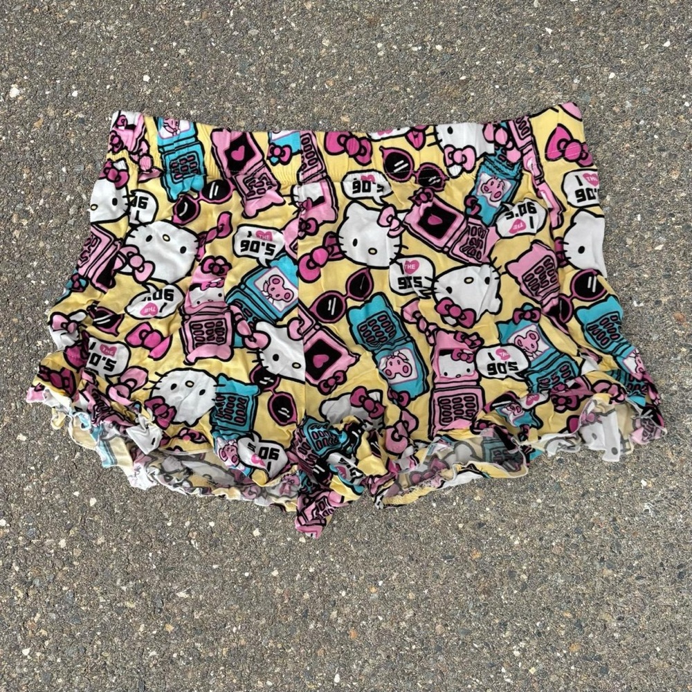 Sanrio Hello Kitty Sleepwear with Pink and Yellow Shorts